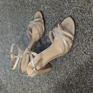 Strappy Light Gold Heels, size 10